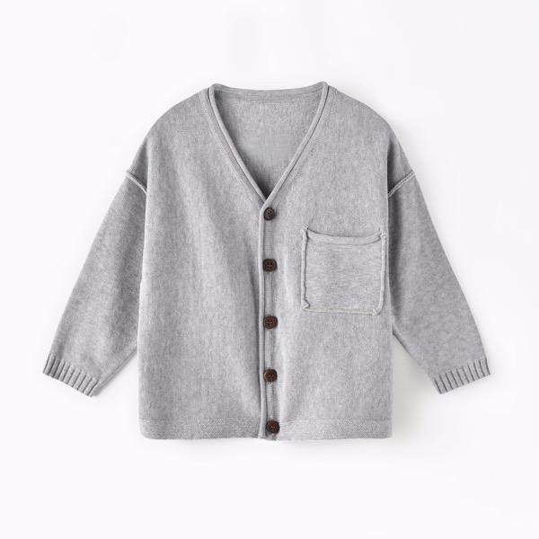 Aimama Basic Button-Down Cardigan - Tadpole