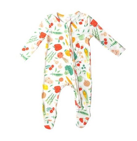 Angel Dear 2-Way Veggie Life Zipper Footie - Tadpole