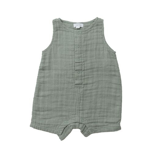 Angel Dear Shortie Green Romper - Tadpole