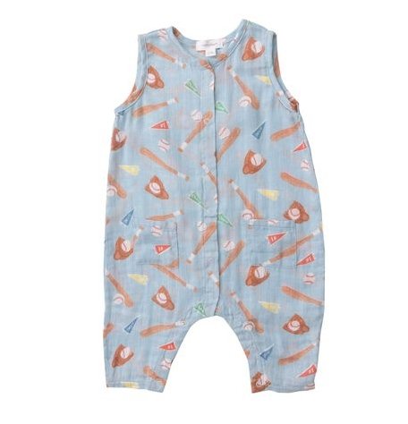 Angel Dear Sleeveless Baseball Romper - Tadpole