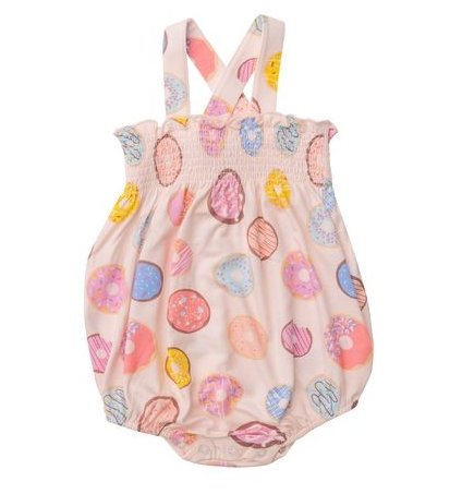 Angel Dear Smocked Pink Donuts Sunsuit - Tadpole