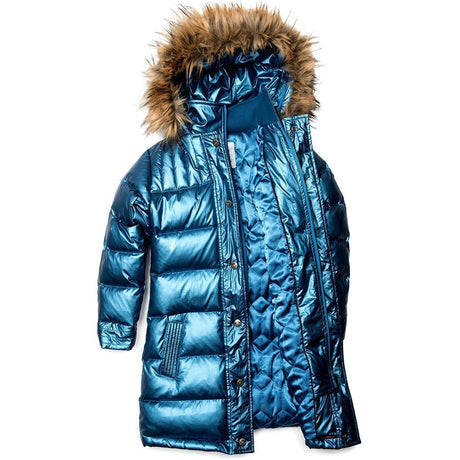 Appaman Long Down Coat Metallic Blue - Tadpole