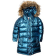 Appaman Long Down Coat Metallic Blue - Tadpole