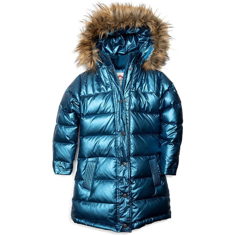 Appaman Long Down Coat Metallic Blue - Tadpole