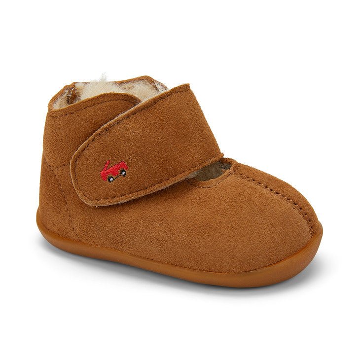 Avery Baby Booties - Brown Shearling - Tadpole