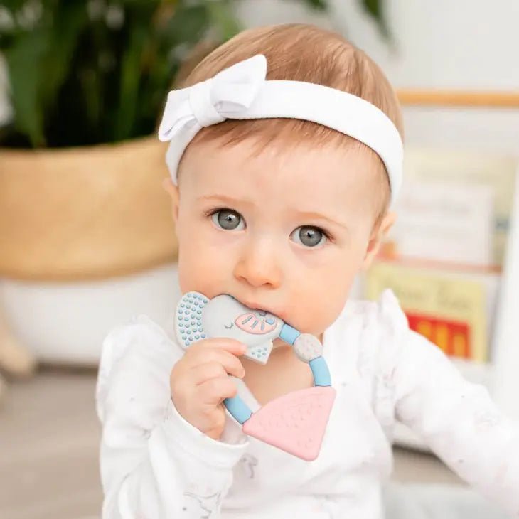 Baby Stocking Filler Darcy Elephant Animal Textured Teether - Tadpole