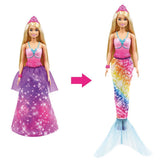 Barbie Dreamtopia 2-in-1 Transforming Mermaid To Princess Doll - Tadpole