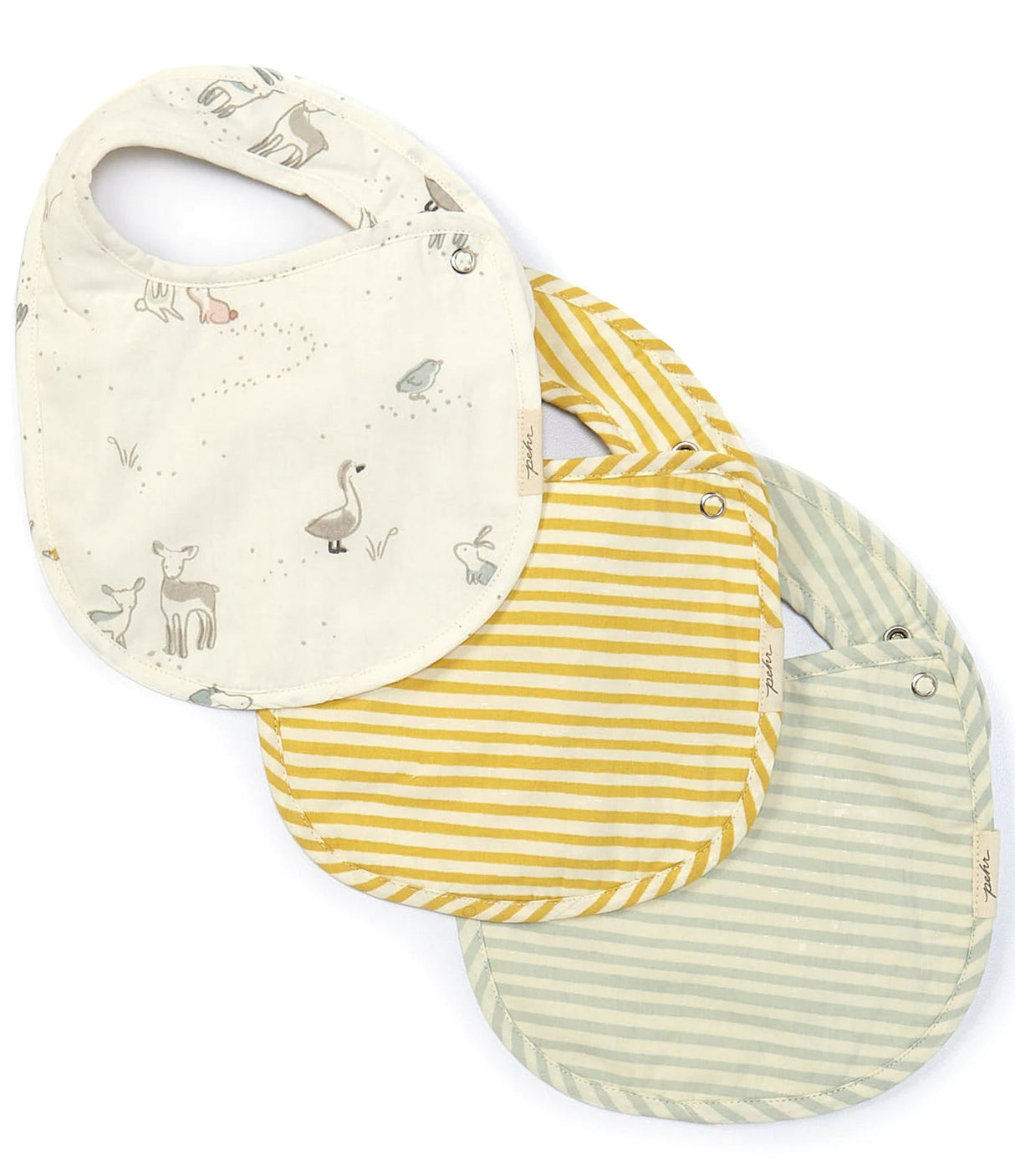 Bib Set of 3 Just Hatched & Stripes Away - Tadpole
