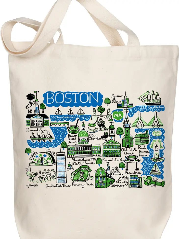 Boston Boutique Map Art Tote - Tadpole
