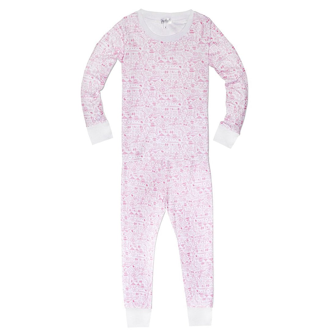 Boston Two Piece Pajamas - Strawberry Ice Cream Pink - Tadpole