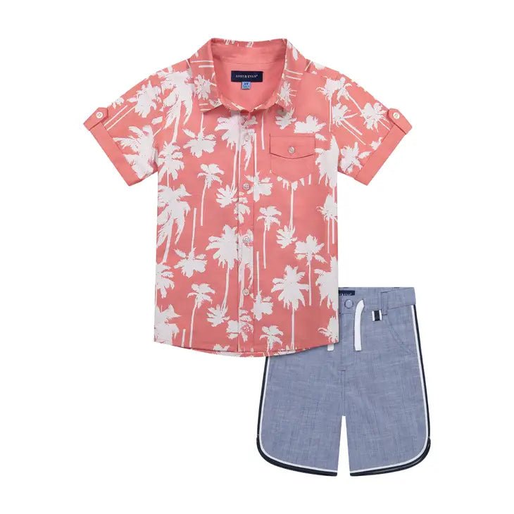 BOYS BUTTONDOWN SHORT SET - Tadpole