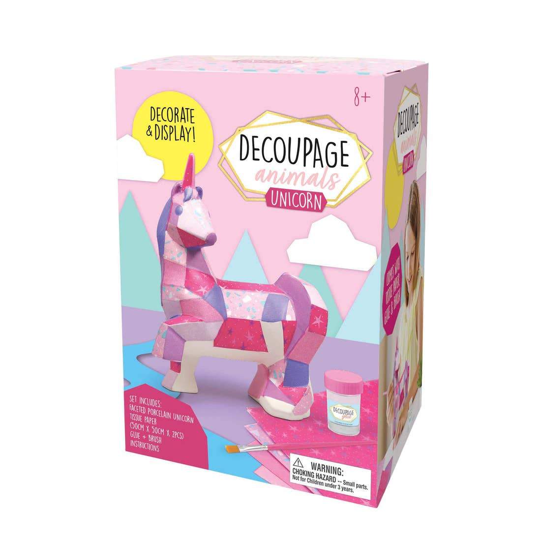 Bright Stripes Decoupage Animals - Tadpole