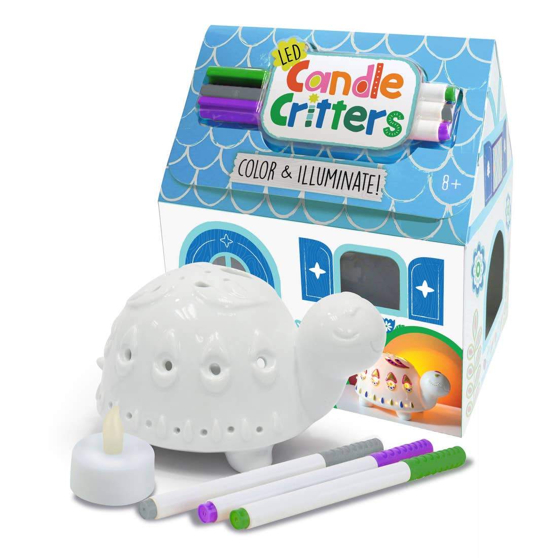 Bright Stripes LED Candle Critters - Tadpole