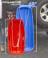 Classic Downhill Toboggan Snow Sled Includes Pull Rope and Handles (48") - Tadpole