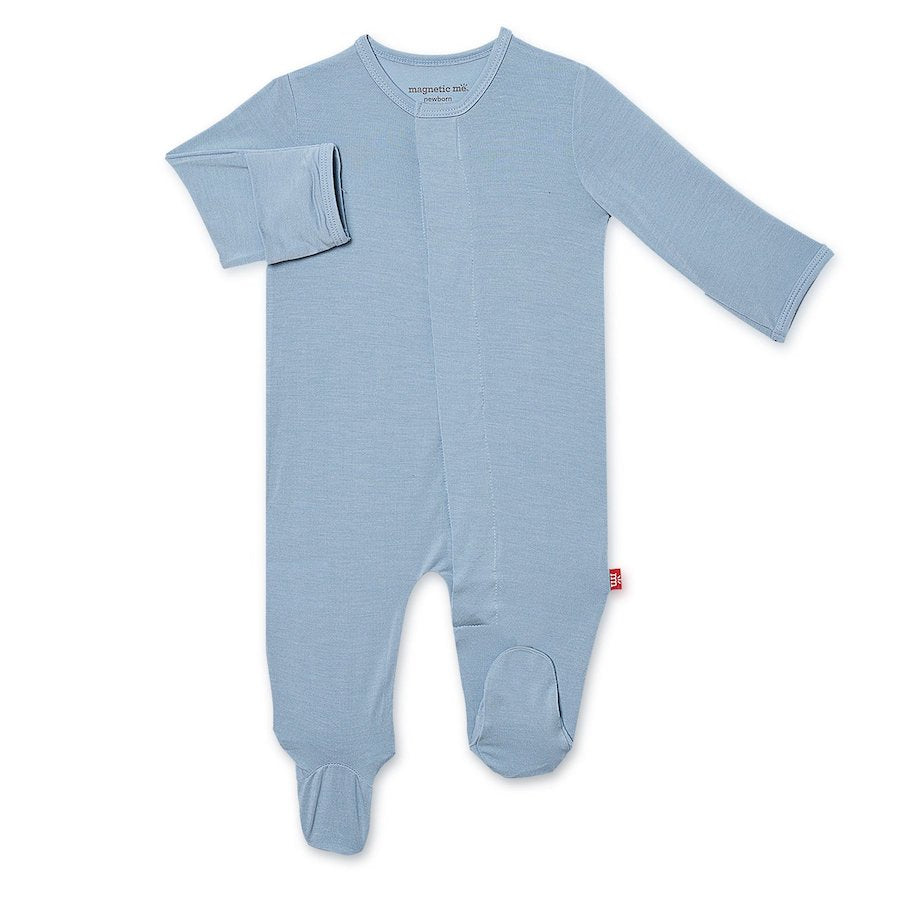 Cool Blue Solid Modal Magnetic Footie - Tadpole