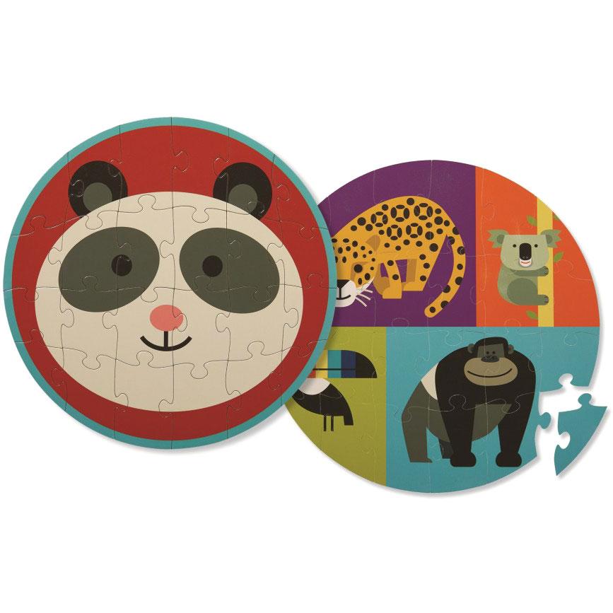 Crocodile Creek 2-Sided 24-Piece Puzzle Panda Friends - Tadpole