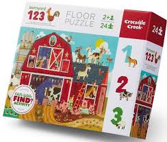 Crocodile Creek 24-Piece Early Learning Banyard 123 - Tadpole