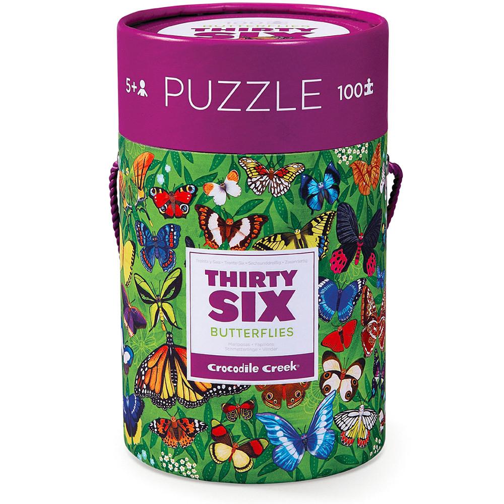 Crocodile Creek 36 Butterflies Puzzle (100 Pieces) - Tadpole