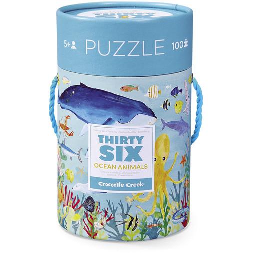 Crocodile Creek 36 Ocean Animals Puzzle (100 Pieces)