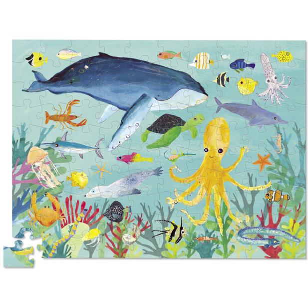 Crocodile Creek 36 Ocean Animals Puzzle (100 Pieces) - Tadpole