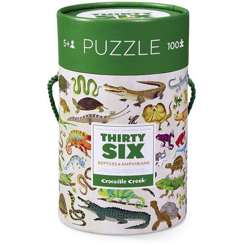 Crocodile Creek 36 Reptiles Puzzle (100 Pieces) - Tadpole