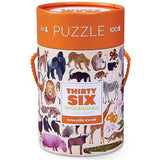 Crocodile Creek 36 Wild Animals Puzzle (100 Pieces) - Tadpole