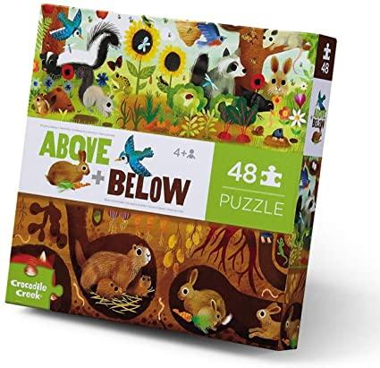 Crocodile Creek Above & Below 48pc Puzzle Backyard - Tadpole