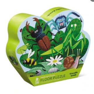 Crocodile Creek Classic Floor Puzzle Backyard Bugs - Tadpole