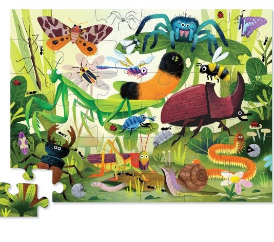 Crocodile Creek Classic Floor Puzzle Backyard Bugs - Tadpole