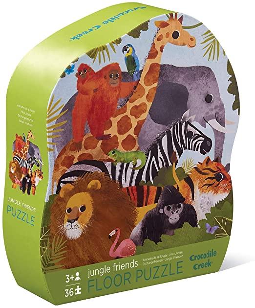 Crocodile Creek Classic Floor Puzzle Jungle Friends - Tadpole