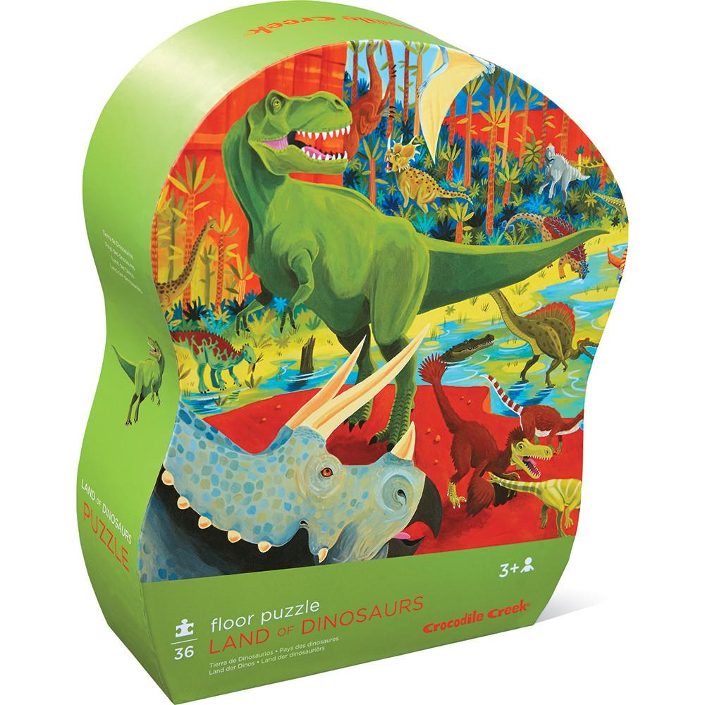 Crocodile Creek Classic Floor Puzzle Land of Dinosaurs - Tadpole