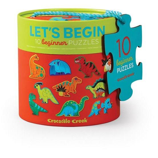 Crocodile Creek Let's Begin 2-pc Puzzle- Dinosaur - Tadpole