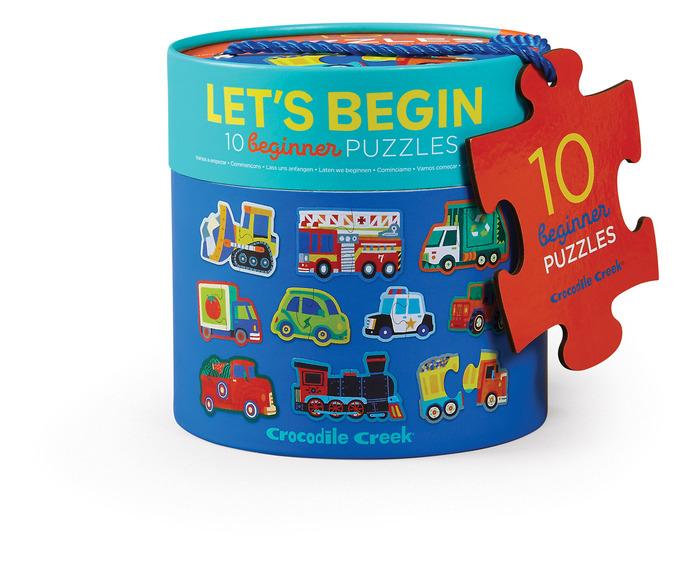 Crocodile Creek Let's Begin 2-pc Puzzle- Vehicles - Tadpole