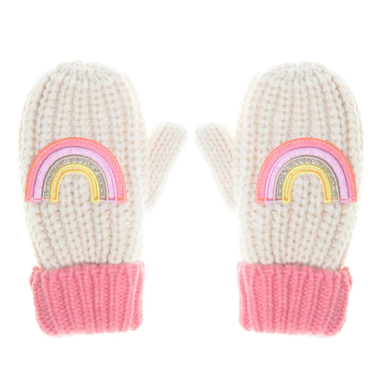 Disco Rainbow Knitted Mittens (3-6 Years) - Tadpole