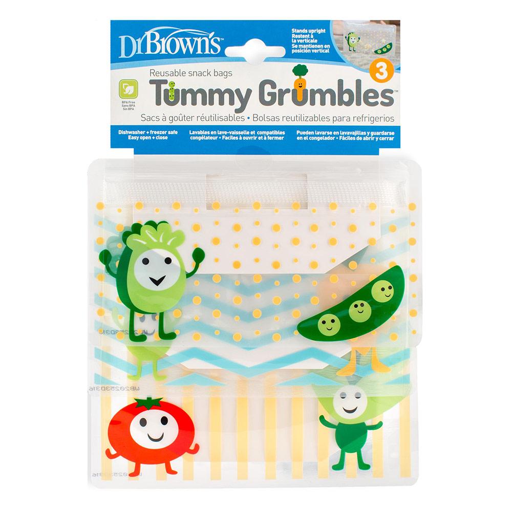 Dr. Brown's Tummy Grumbles Reusable Snack Bags - Tadpole