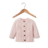 Elegant Baby Leaf Knit Cardigan - Tadpole