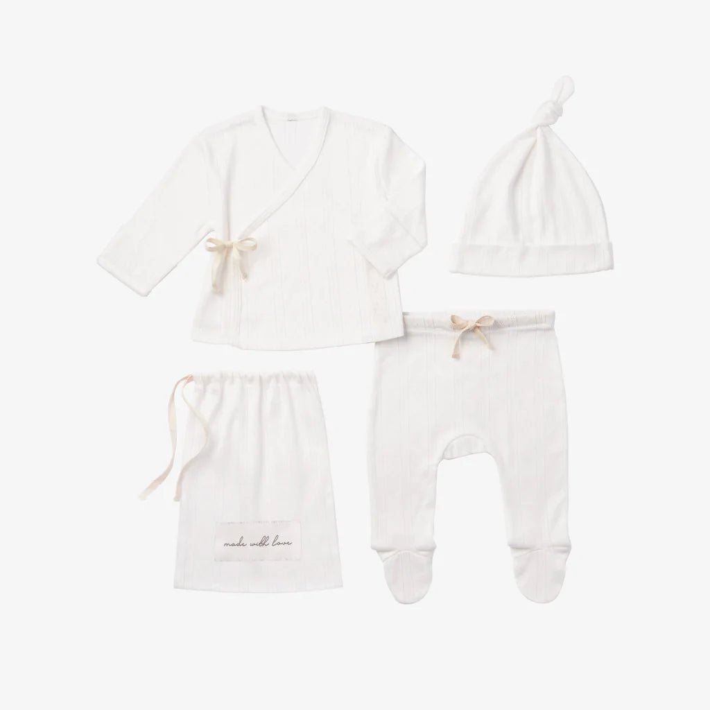 Elegant Baby Pointelle Layette Gift Set - Tadpole