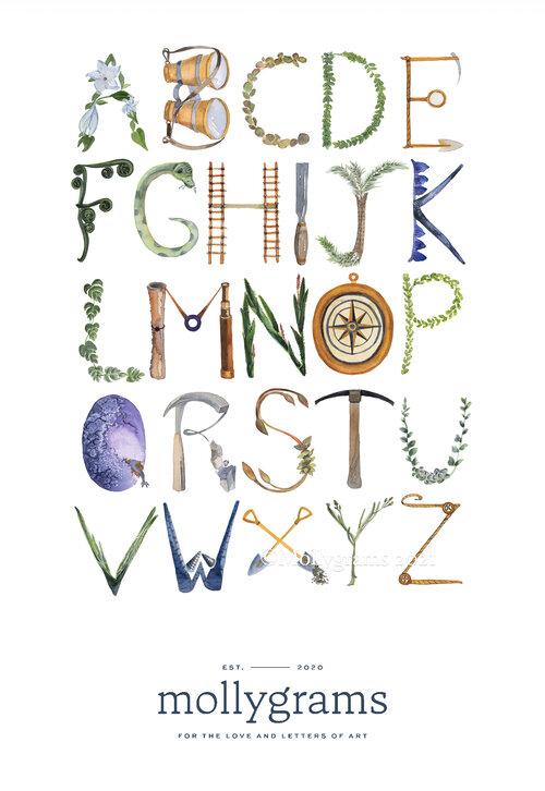Explorer Alphabet Print - Tadpole