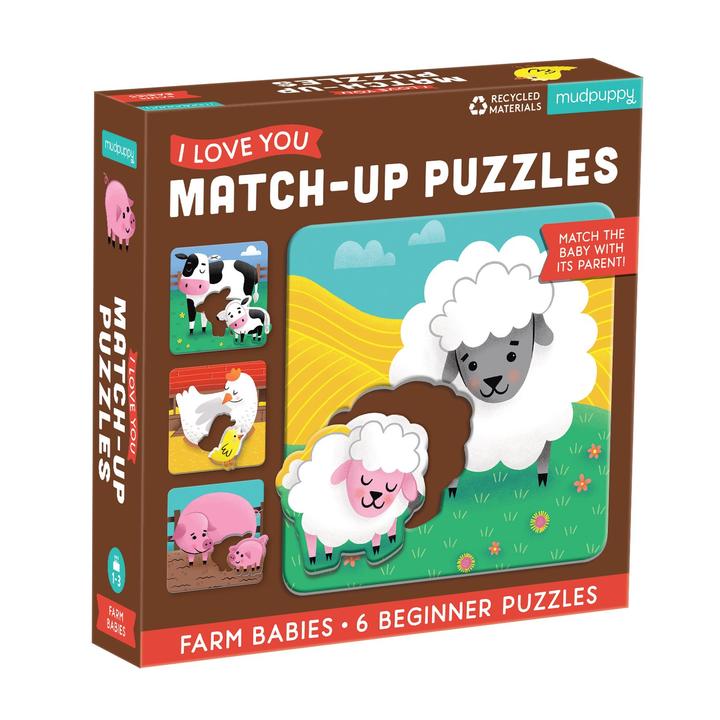 Mudpuppy I Love You Match Up Puzzles - Tadpole