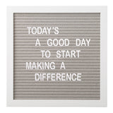 Felt 10x10" Letter board Set, Gray - Tadpole