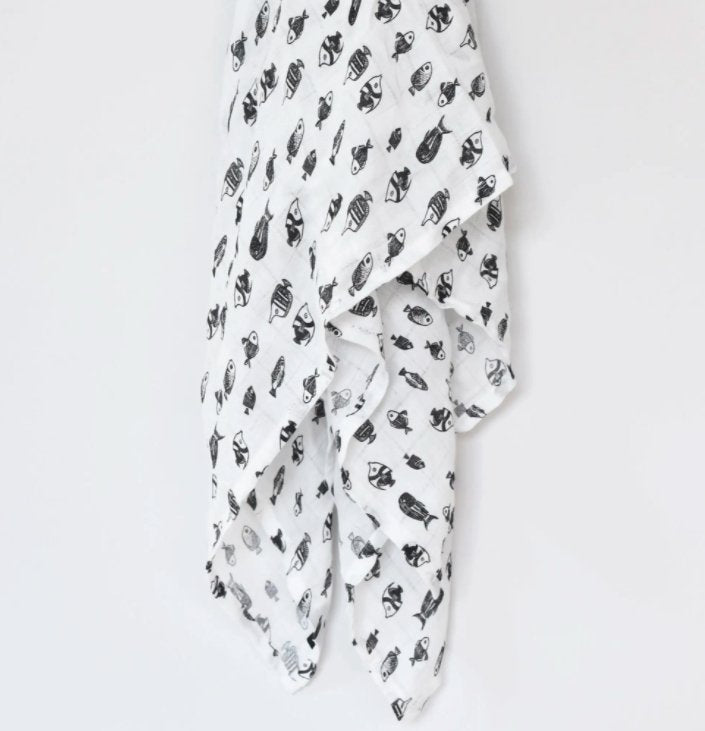 Fish Muslin Swaddle - Tadpole