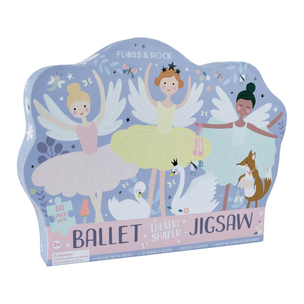 Floss & Rock 80pc "Theatre" Shaped Jigsaw with Shaped Box - Enchanted - Tadpole