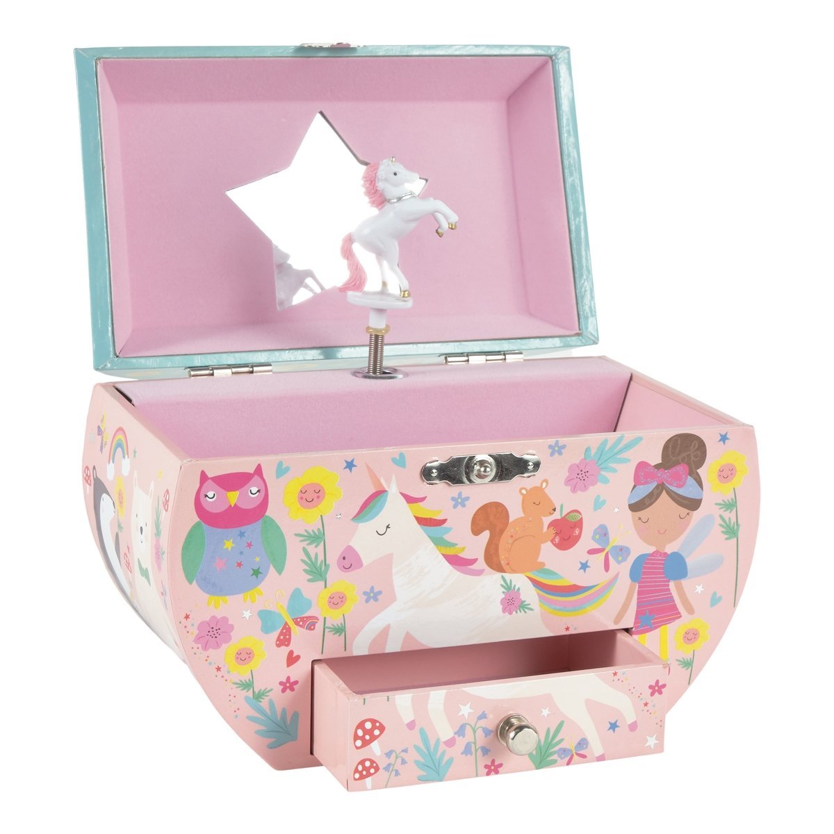 Floss & Rock Musical Jewellery Box Oval Shape - Rainbow Fairy - Tadpole