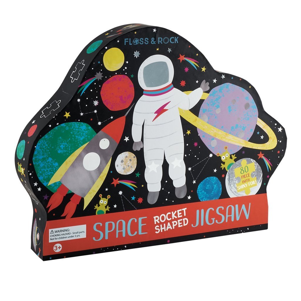 Floss & Rock Space Rocket Shaped 80-piece Puzzle - Tadpole
