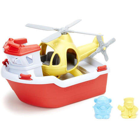 Green Toys Rescue Boat & Helicopter - Tadpole