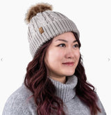 Grey | Cable Knit Twinning Beanies - Tadpole