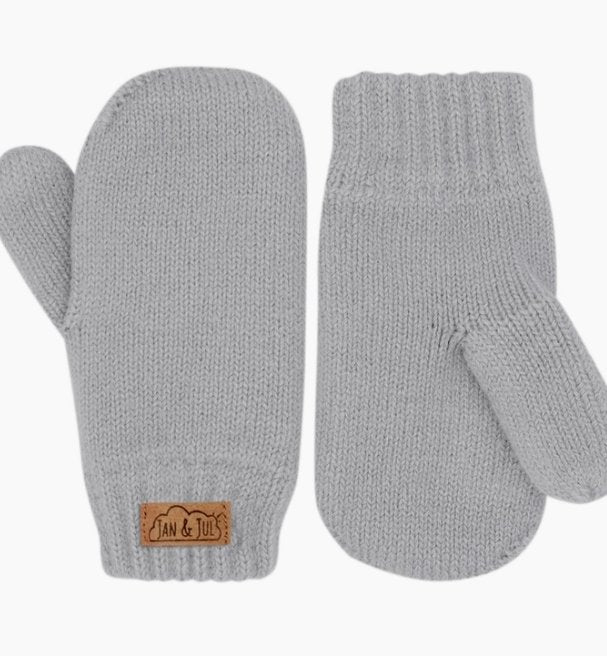 Grey | Knit Mittens - Tadpole