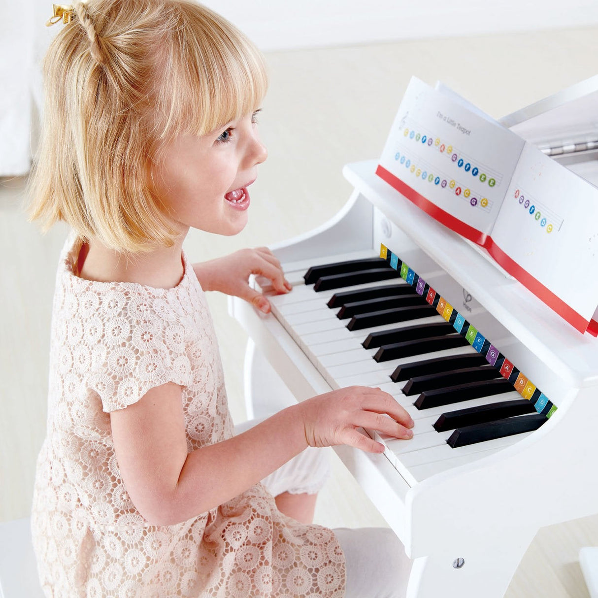 Hape Deluxe Grand Piano (White) - Tadpole