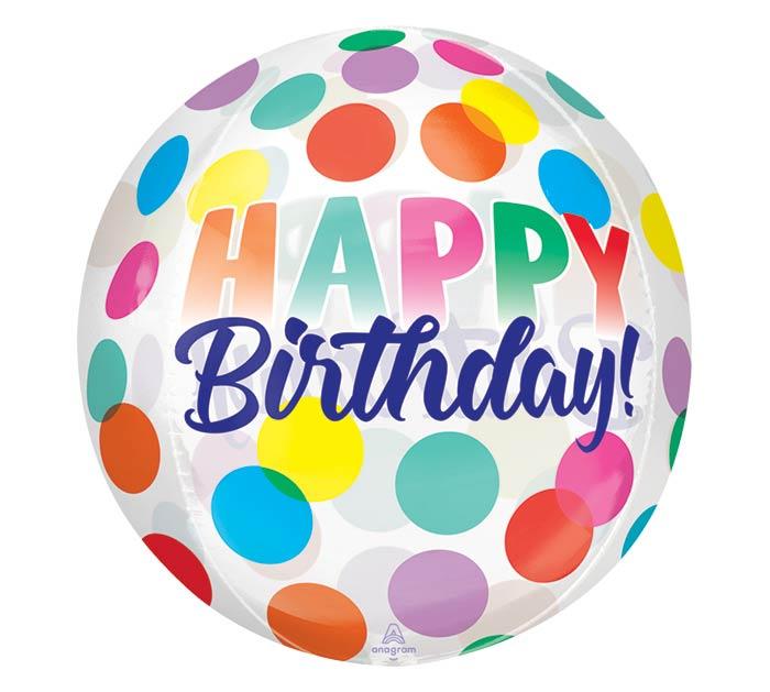 Happy Birthday Orbz Dots Balloon