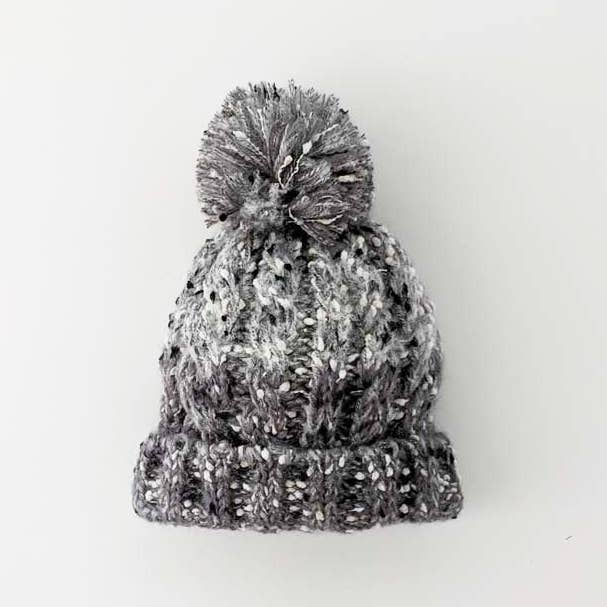 Huggalugs Grey Tweed Beanie Hat - Tadpole